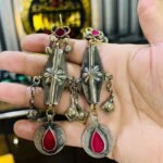 Antique Carving Turkman Earrings (Multi Color)