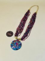 Multi Stone And Pendant Necklace