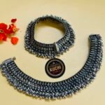 Antique Oxidized Indian Anklet Pair