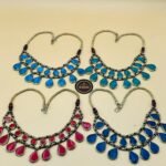 Two Line Stone Signature Afghani Necklace