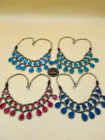 Two Line Stone Signature Afghani Necklace