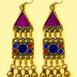 Vintage Golden Floral Medallion Earrings