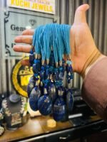 Lapiz Pendant And Stone Beads String Necklace - Image 2